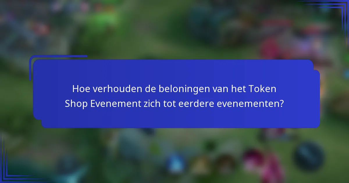 Hoe verhouden de beloningen van het Token Shop Evenement zich tot eerdere evenementen?
